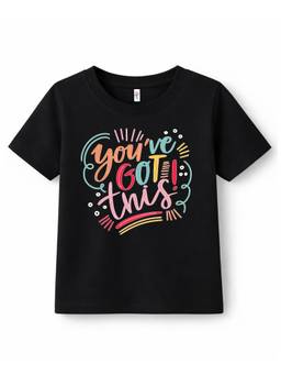 KAVEE - Pure Cotton Biowashed Half Sleeves You Have Got This Text Typography T-shirt