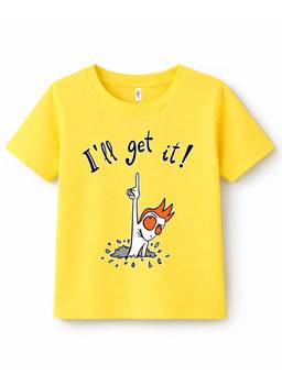 KAVEE - Pure Cotton Biowashed Half Sleeves I Will Get It Printed T-shirt