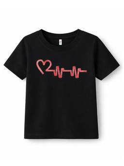 KAVEE - Pure Cotton Biowashed Half Sleeves LifeLine Printed T-shirt