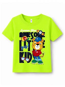 KAVEE - Pure Cotton Biowashed Half Sleeves Little Kid Printed T-shirt