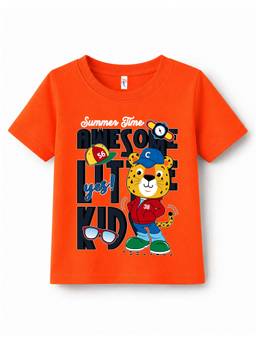 KAVEE - Pure Cotton Biowashed Half Sleeves Little Kid Printed T-shirt