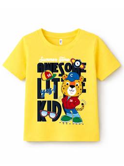 KAVEE - Pure Cotton Biowashed Half Sleeves Little Kid Printed T-shirt