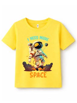 KAVEE - Pure Cotton Biowashed Half Sleeves Astronaut Printed T-shirt
