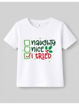KAVEE - Pure Cotton Biowashed Half Sleeves Naughty Typography T-shirt