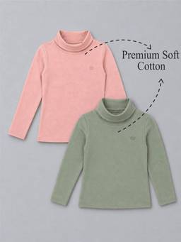 PLUM TREE - Girls Premium Soft cotton Full sleeve high neck T-shirts