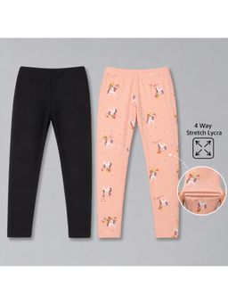 PLUM TREE - Girls Cotton Lycra Stretch Printed Leggings
