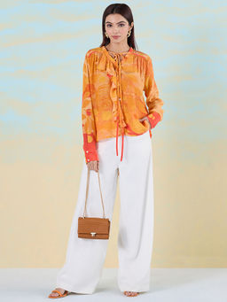 Navyasa By Liva - Womens Orange Blossom Cascade