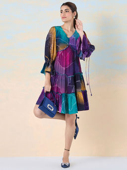 Navyasa By Liva - Womens Multicolor Ruffled Rhymes