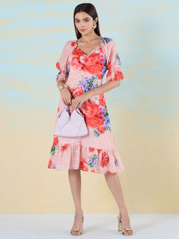 Navyasa By Liva - Womens Peach Sunkissed Elegance