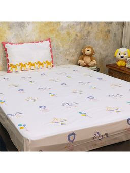 Masaya - Circus Pink Single Bedsheet with 1 Pillow Cover (Set of 2)