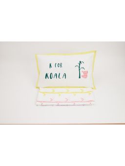 Masaya - Koala Yellow Single Bedsheet with 1 Pillow Cover (Set of 2)