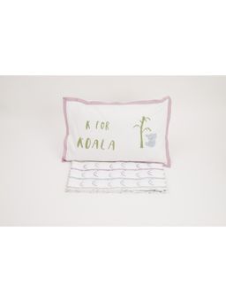 Masaya - Koala Purple Single Bedsheet with 1 Pillow Cover (Set of 2)