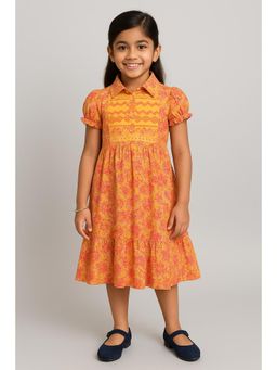 Miyo - Girls Multi-Color Floral Tiered Dress