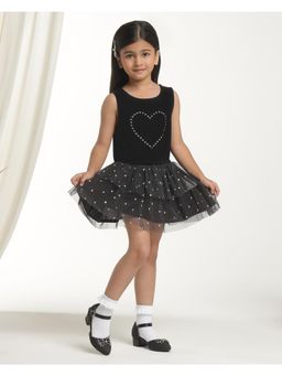 Miyo - Girls Embellished Layered Sleeveless Party Dress