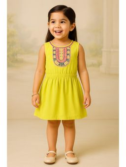 Miyo - Girls Embroidered Fit and Flare Dress