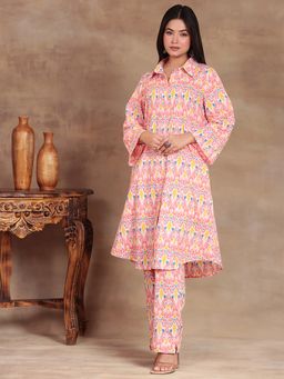 Aravalii - Pink Coral Ikat Glow Co-Ord