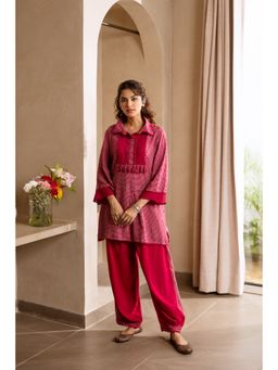Nehamta - Women Pink German Rayon Co-Ord