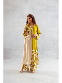 Nehamta - Women Green German Rayon Kurta and Palazzo