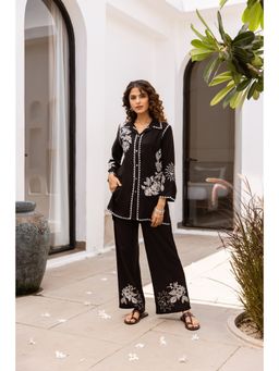 Nehamta - Women Black German Rayon Co-Ord