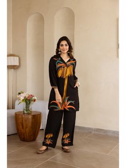 Nehamta - Women German Rayon Black Co-Ord