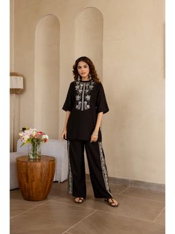 Nehamta - Women Black German Rayon Co-Ord