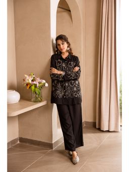 Nehamta - Women Black German Rayon Co-Ord