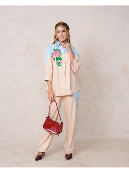Zolo Label - Women Cream Floral Co-Ord