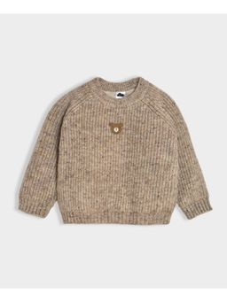 Mi Arcus - Solid Beige Full sleeves Sweater for Kids