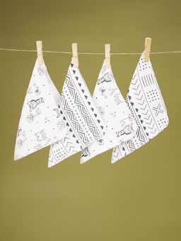 Fancy Fluff - Pack of 4 Bamboo Muslin Napkins - Wilderness