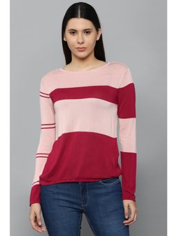 Allen Solly - Women Pink Stripe Casual Top