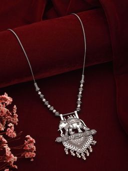 Aatmana - Silver Toned Alloy Handcrafted Necklace