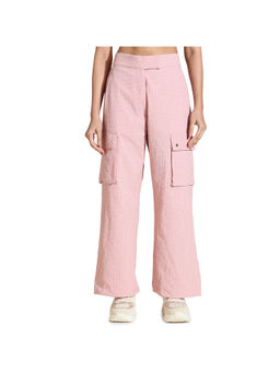 Silvertraq - Ballet Pink Polyester Textured Trackpant