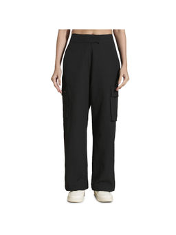 Silvertraq - Black Nylon Textured Trackpant