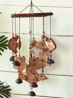 Unravel India - Antique Bamboo Windchime With Copper Bells