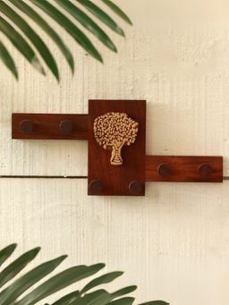 Unravel India - Key Holder In Sheesham Wood(6 Hooks)