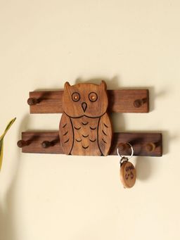 Unravel India - Sheesham Wood Key Holder(6 Hooks)