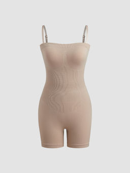 Cider - Square Neck Solid Shapewear Romper