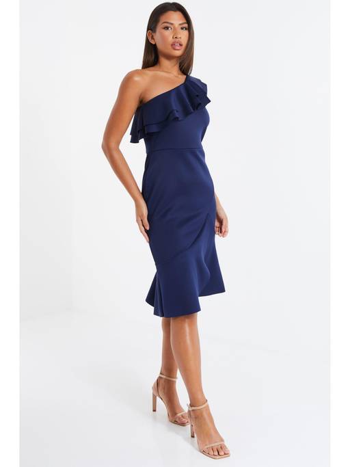 frill bodycon dress Buy Quiz Clothing Navy One Shoulder Midi Online Turn heads this season SB-GameDay West Palm Beach Fl Option:No headband
