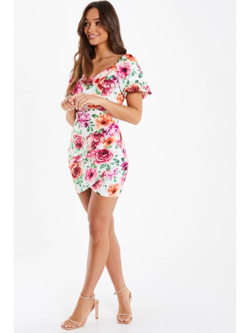 half sleeve bodycon dress New Women Sexy Half Sleeve Slim Solid Open fork O-Neck Club Bodycon Dress