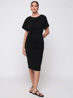 Cover Story - Women Black Polyester Dress