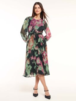 Cover Story - Women Black Chiffon Dress
