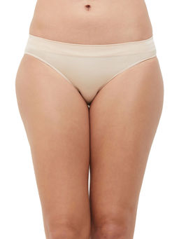 Wacoal - Nylon Bikini Seamless / No Show Solid/Plain Underwear - Nude