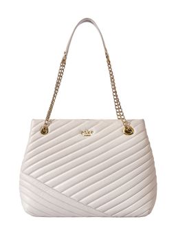 Eske - Vanilla Nappa Solid Leather Tote Bag for Women