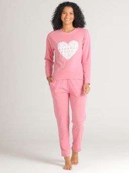 evolove - Womens Cotton Nightsuit - Pink (Set of 2)