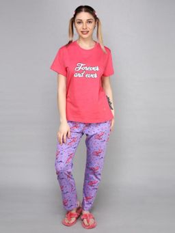 evolove - Womens Cotton Nightsuit - Multi-Color (Set of 2)