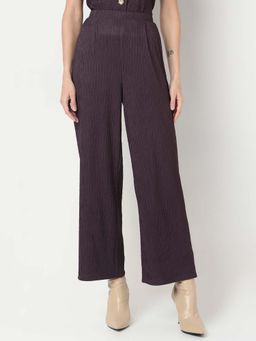 VERO MODA - Purple Crinkle Weave Trouser