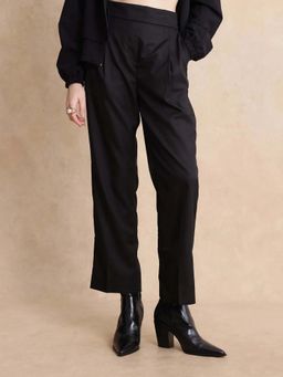 RAREISM - Leezo Black Solid Straight Trouser