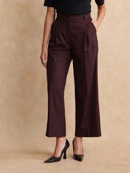 RAREISM - Simany Purple Solid Ankle Trouser