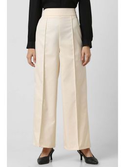 Van Heusen - Women Beige Solid Formal Regular Fit Trouser