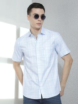 CRIMSOUNE CLUB - Men Blue Graphic Print Shirt